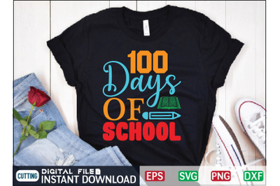 100 days of school svg design