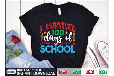 i survived 100 days of school svg
