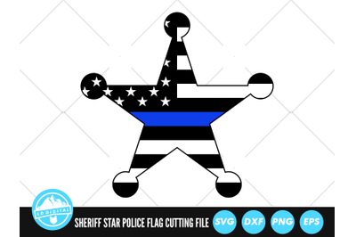 Deputy Sheriff Badge Star Police Flag SVG | Sheriff Star SVG