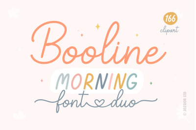 Booline Morning - Monoline Font Duo