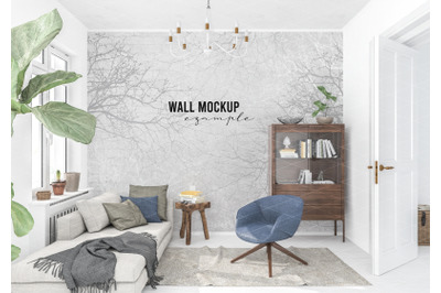 Wall mockup&2C; Wall paper mockup