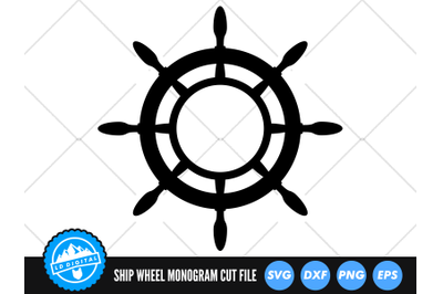 Ship Wheel Round Frame SVG | Nautical Ship Wheel Cut File