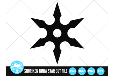 Shuriken Ninja Star SVG | Throwing Star Cut File | Shuriken SVG