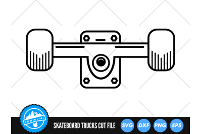 Skateboard Trucks Outline SVG | Skateboard Cut File | Skateboarding