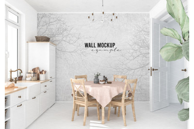 Wall mockup&2C; Wall paper mockup