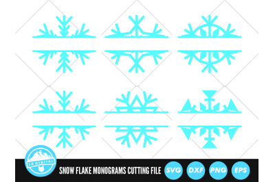 Snowflake SVG | Merry Christmas SVG | Snow Flake Monogram SVG