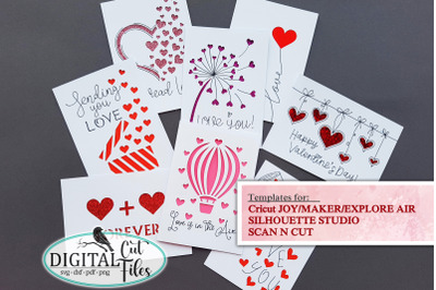 Valentines day cards bundle svg dxf cut out templates