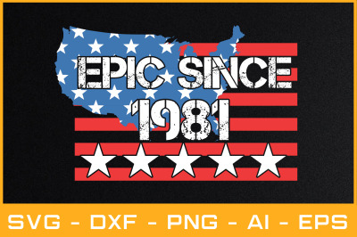 EPIC SINCE 1981 USA FLAG