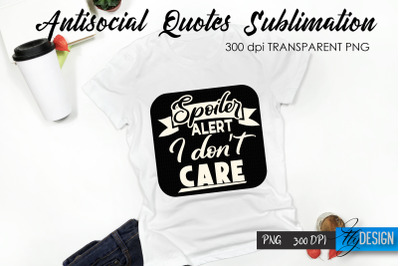 Antisocial Quotes Sublimation, Tshirt 64