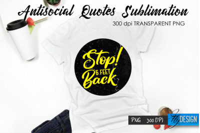 Antisocial Quotes Sublimation, Tshirt 66