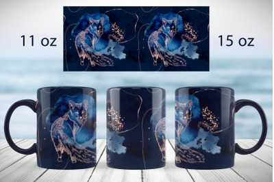 Landscape mug wrap Woodland mug sublimation Wild Mug design