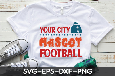 your city mascot football SVG