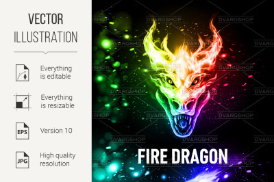 Fire Head of Dragon