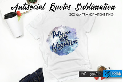 Antisocial Quotes Sublimation, Tshirt 53