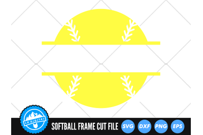 Softball Monogram SVG | Sports Mom Cut File | Baseball SVG