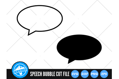 Speech Bubble SVG | Comic Bubble Cut File | Text Bubble SVG