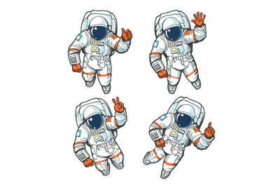 Floating cosmonaut set