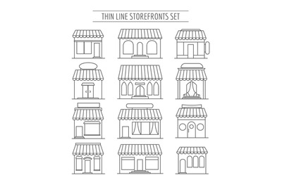 Line street retail fronts