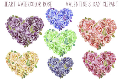 Valentines rose Heart Clipart. Love png