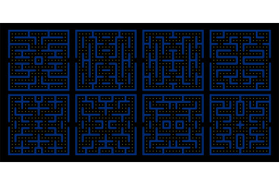 Pac man game maze set