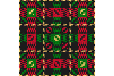 Green red scottish seamless pattern