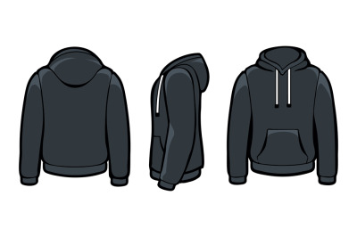 Black hoody sweatshirts