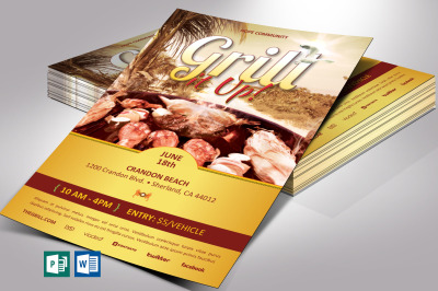 Grill Flyer Word Publisher Template