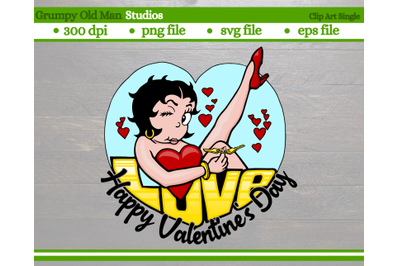 1930s classic cartoon character with long legs | valentines day