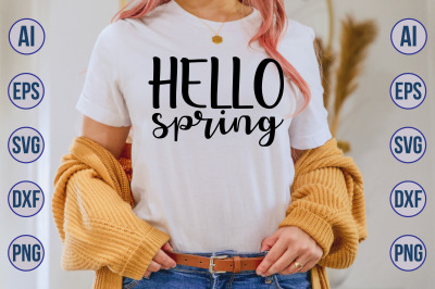 Hello spring svg