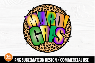 Mardi Gras PNG, Sublimation Shirt Design, Leopard