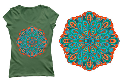 Mandala. Ethnic solar Arabic motifs