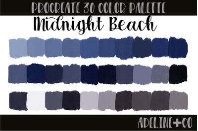 Midnight Beach Procreate palette