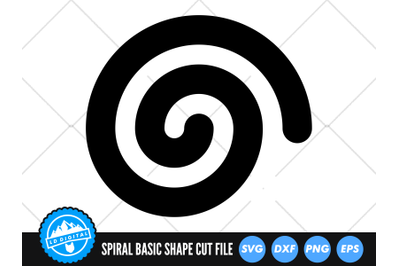 Spiral Silhouette SVG | Basic Shapes Cut File | Swirl SVG