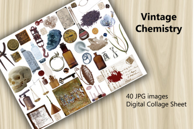 Digital Scrapbooking Kit - Vintage Chemistry