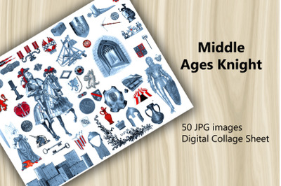 Digital Scrapbooking Kit - Middle Ages Knight