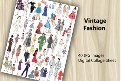 Digital Scrapbooking Kit - Vintage Fashion