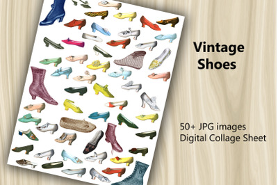 Digital Scrapbooking Kit - Vintage Shoes