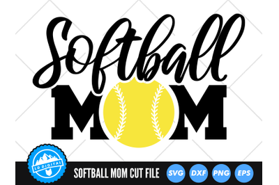 Softball Mom SVG | Sports Mom Cut File | Softball Mom Cut File