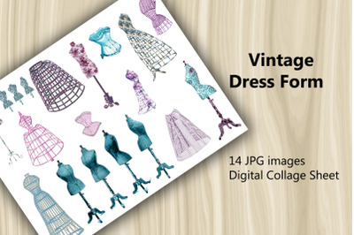 Digital Scrapbooking Kit - Vintage Dress Form