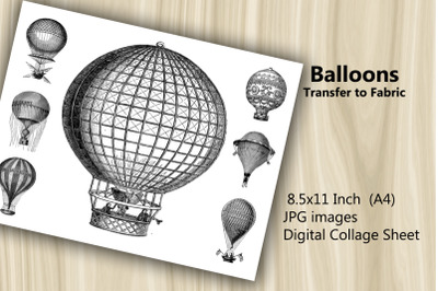 Transfer to Fabric Sheet - Balloons