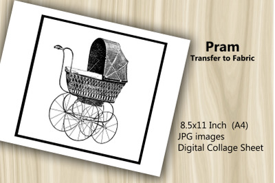 Transfer to Fabric Sheet - Pram