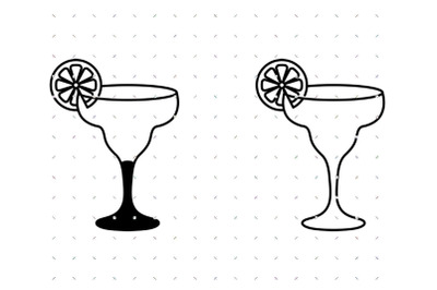 Margarita Cocktail Glass SVG clipart