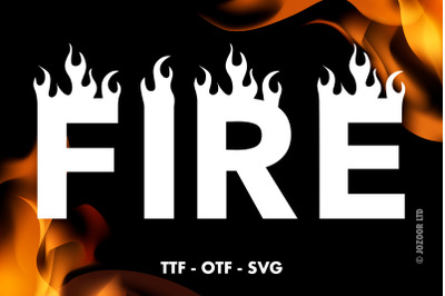 Fire Flames Blaze Font