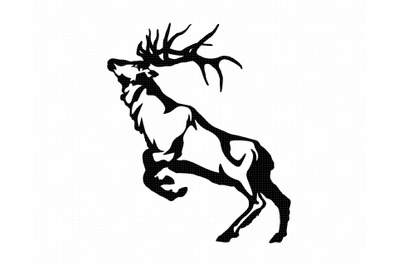 American Elk Antlers SVG clipart