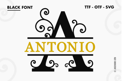 Antonio - Split Monogram Font
