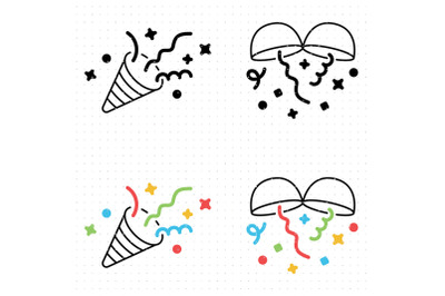 Confetti Celebration SVG clipart