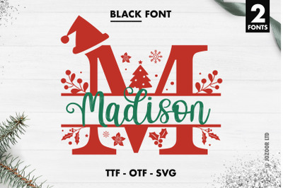 Madison - Christmas Split Monogram Font