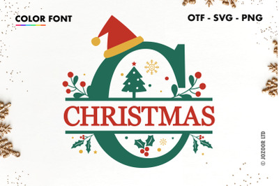 Christmas Split Monogram Font