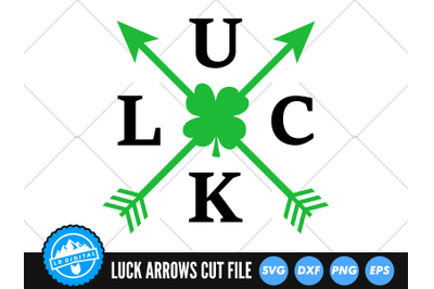 Luck Arrow SVG | St Patrick&#039;s Day Cut File | Shamrock SVG