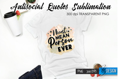 Antisocial Quotes Sublimation, Tshirt 47